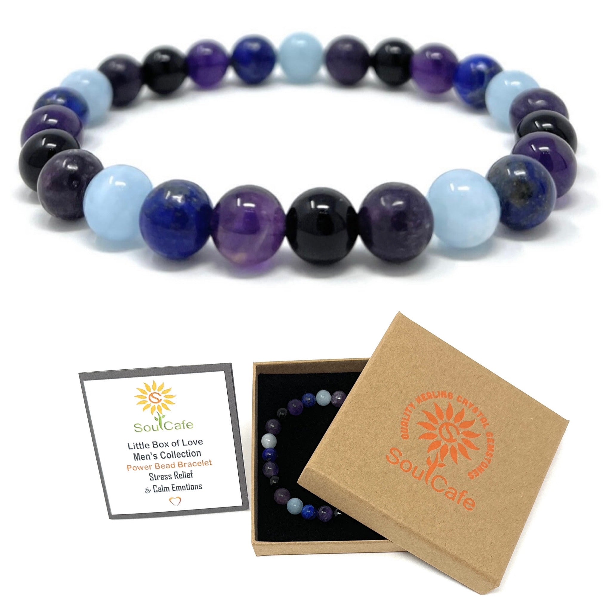 Stress Relief Gifts Crystal Anti-Anxiety Bracelet for People with Anxiety  Adjustable Beaded Bracelet Unique Christmas Gifts for Women Man