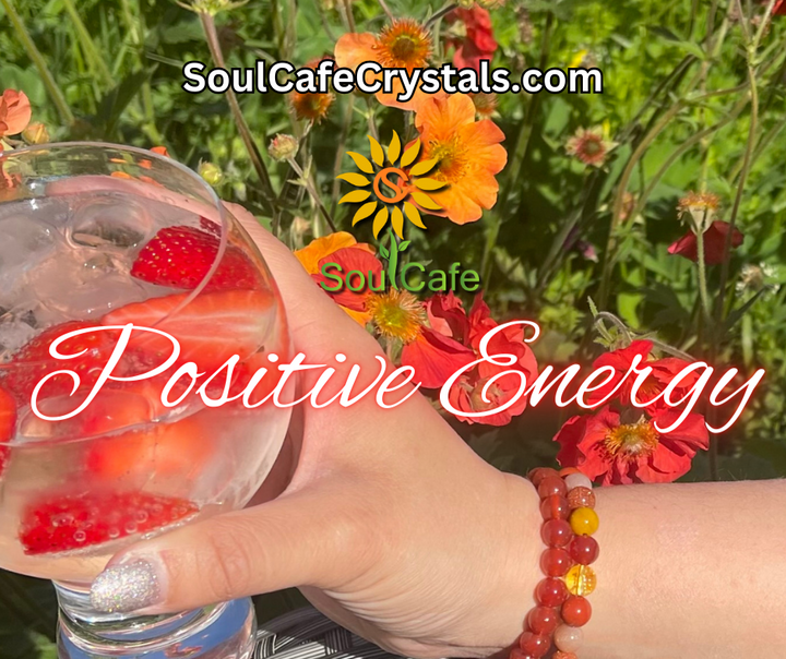 Positive Energy Crystal Gemstone Bead Bracelet - Soul Cafe Gift Box & Tag