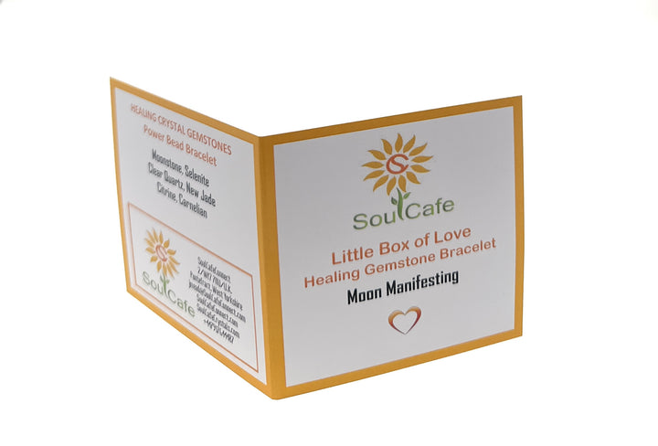 Moon Manifesting Crystal Gemstone Bracelet - Soul Cafe Gift Box & Tag