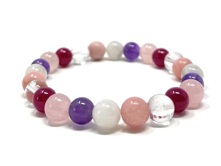 Love Crystal Power Bead Bracelet - Stretch Crystal Gemstone Bracelet - Soul Cafe Gift Box & Tag