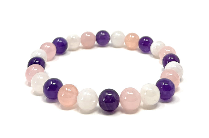 Gift for Mum - Stretch Bead Crystal Gemstone Bracelet - Soul Cafe Gift Box & Tag
