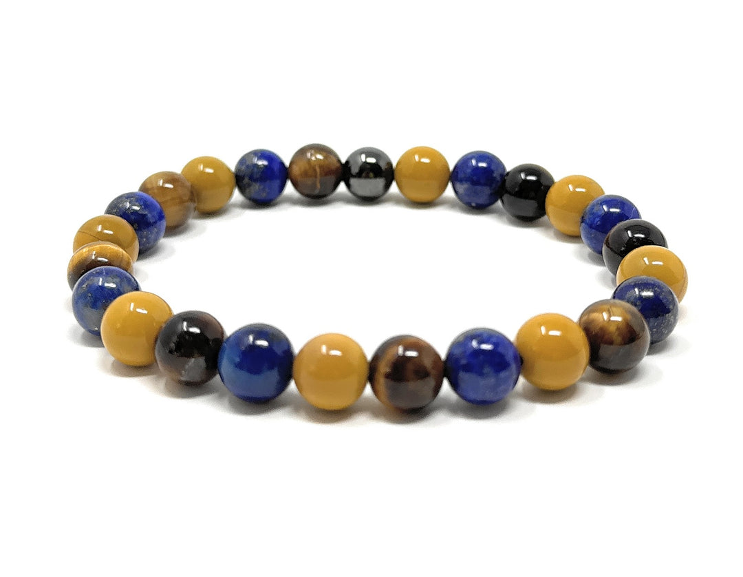 Gift for Uncle - Stretch Bead Crystal Gemstone Bracelet - Soul Cafe Gift Box & Tag