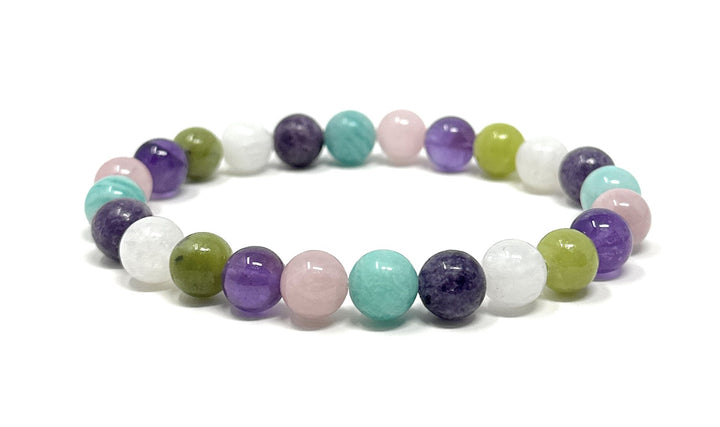 I Am Loved - Affirmation Crystal Gemstone Bead Bracelet - Law of Attraction Crystals - SoulCafe Gift Box and Tag -  S/M/L/XL