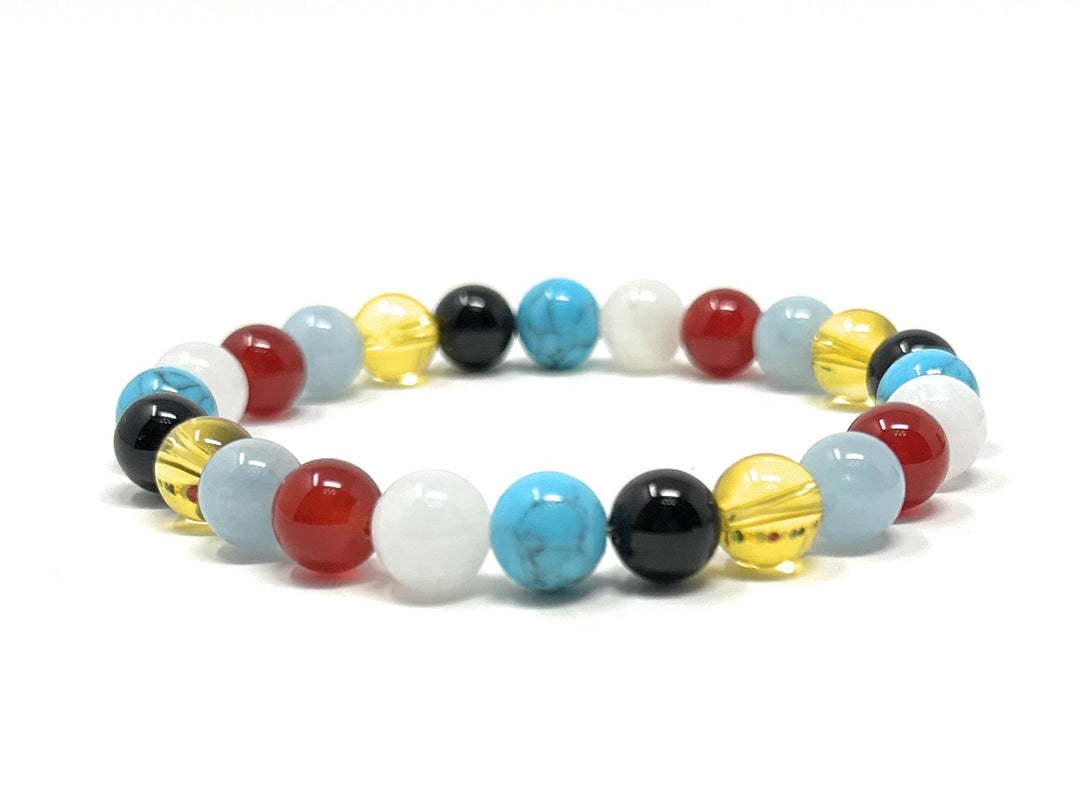 I Am Healthy - Affirmation Crystal Gemstone Bead Bracelet - Law of Attraction Crystals - SoulCafe Gift Box and Tag -  S/M/L/XL