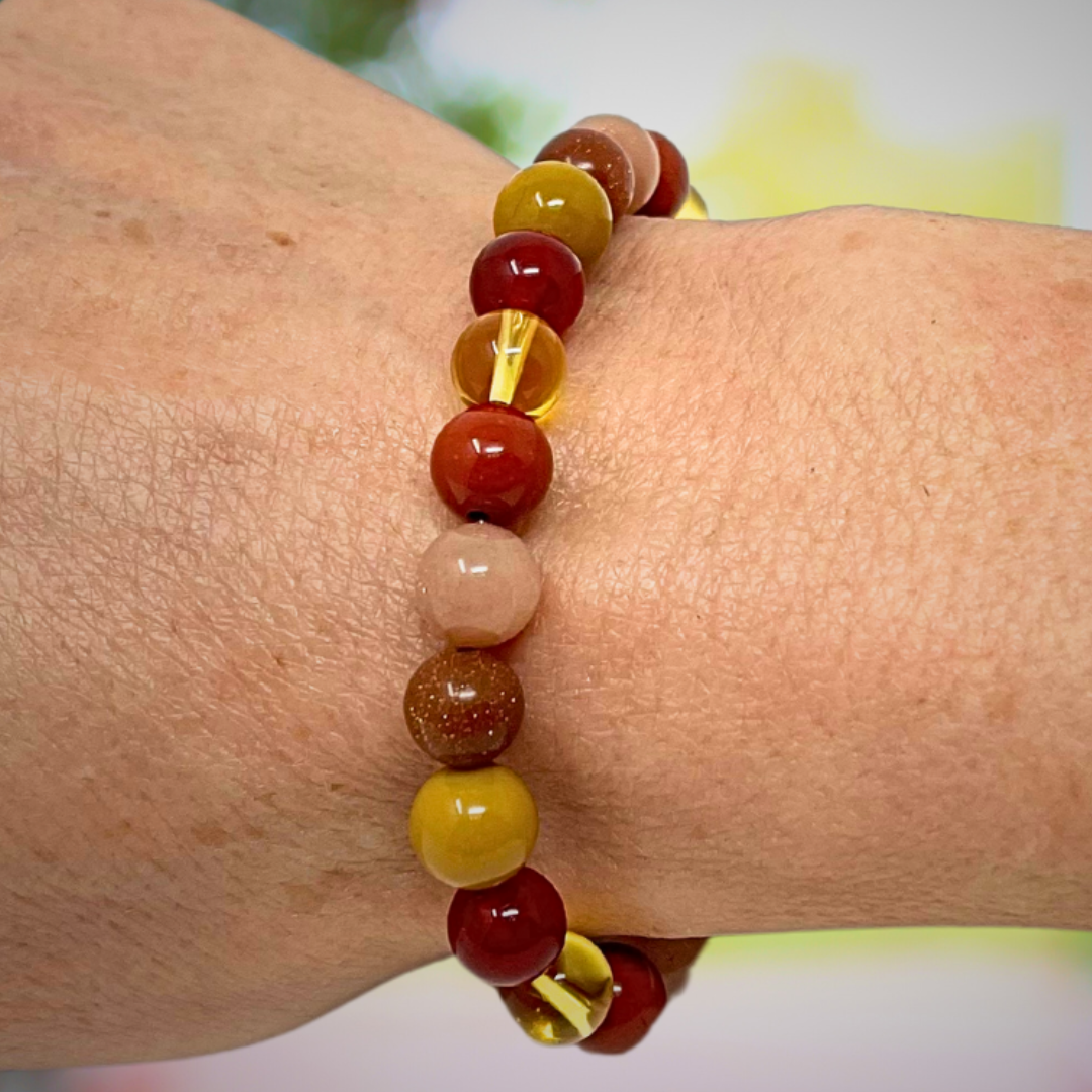 Positive Energy Crystal Gemstone Bead Bracelet - Soul Cafe Gift Box & Tag